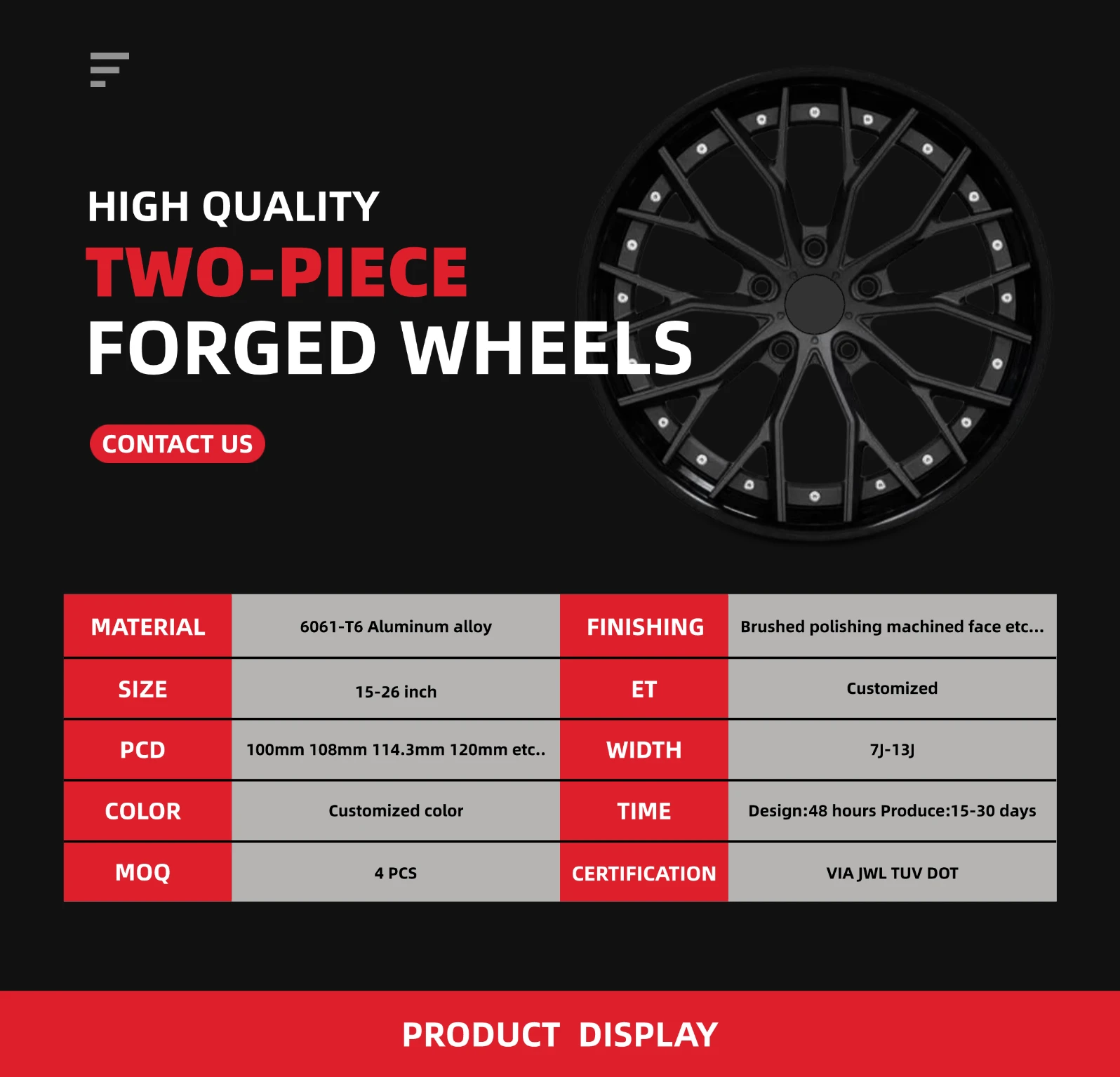 New Alloy Forged Passenger Car Wheels Rims Red Gold 19 20 21 Inch 5x120 ...