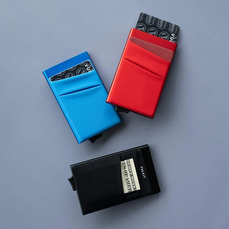 Custom Aluminium Red/black/blue Metal 3m Sticker Credit Card Holder Custom Aluminium Red/black/blue Metal 3m Sticker Credit Card Holder