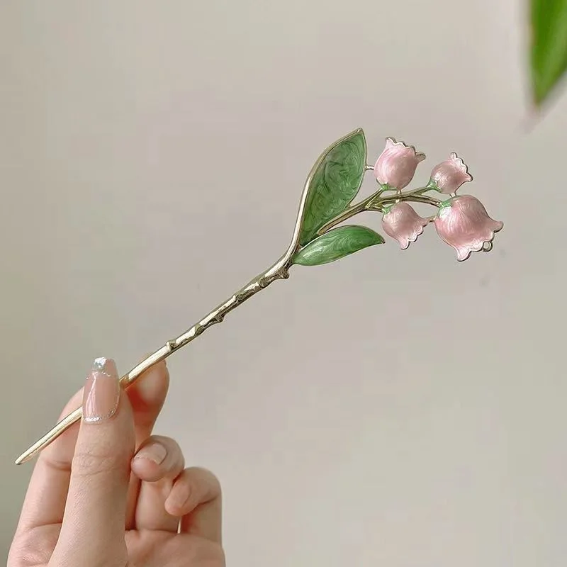 BELLEWORLD factory custom logo color vintage chinese traditional hair pin u-shaped acetate chinese hair stick hair forks