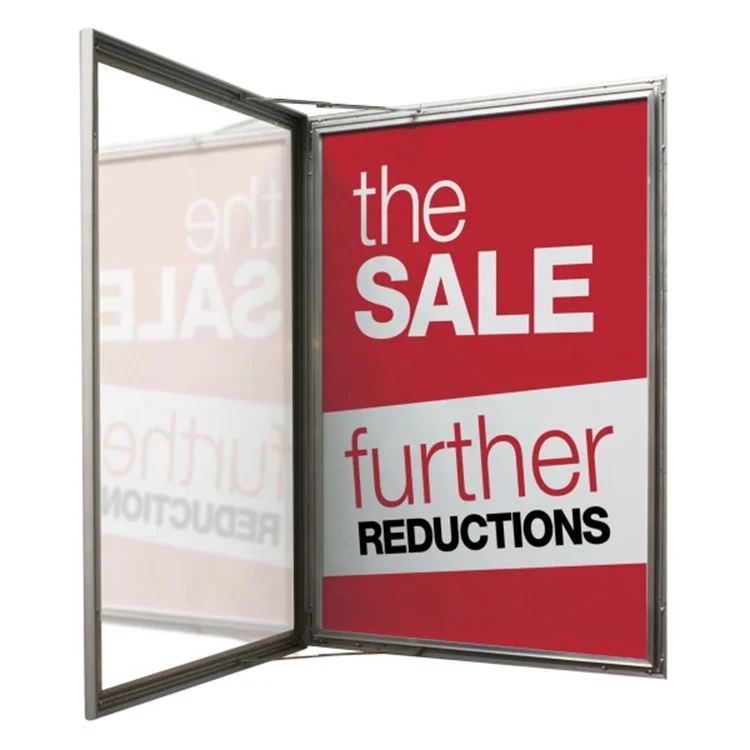 Outdoor LED Illuminated advertising light boxes Lockable Poster Case  textile cloth