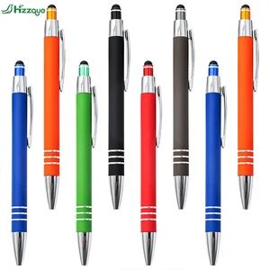 Matt Finishing Stylus Soft Touch Pen Cheap Custom Logo Printed Ballpen Ballpoint Pen Metal Promotional Gift Pen