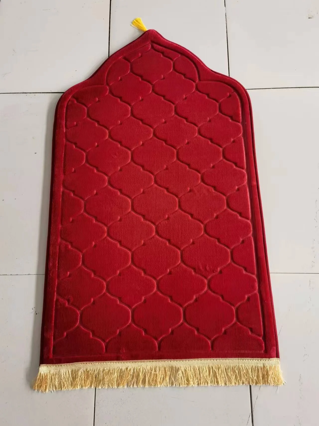 Tapis de prière musulman islamique en mousse épaisse, tapis de prière islamique en polyester, tapis rectangulaires modernes_voghion.com