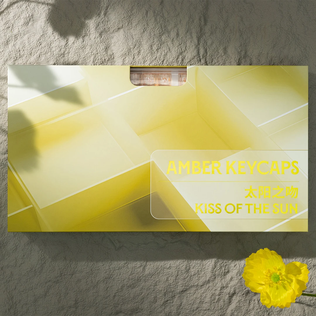 WS Kiss of the Sun Amber Keycaps - 170 PC Keycaps OSA Profile