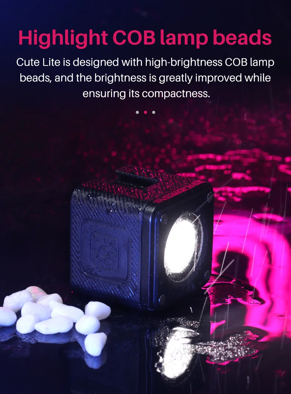 Ulanzi L2 IP68 Waterproof LED Light Video Light Dimmable Underwater Photography Diving Camera Lighting for GoPro DSLR Camera DJI