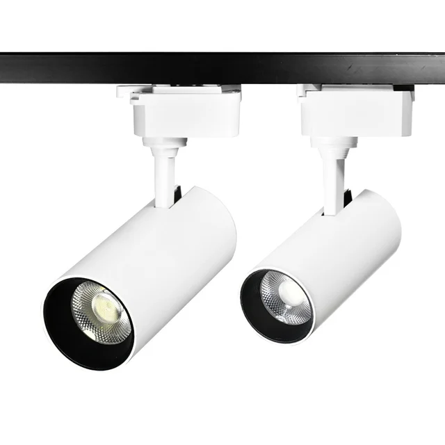 Adjustable Aluminum COB LED Track Spotlight 10-30W for 2-Wire Track product sample