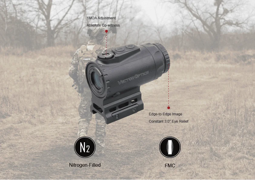 Oem Vector Optics Paragon 4x24 Prism Scope Compact Cqb 76mm Long Eye ...
