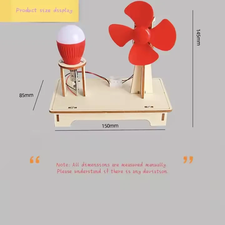 DIY Hand-Cranked Generator Set Musical Feature Children's Science Engineering Educational Toys for Making Small Inventions