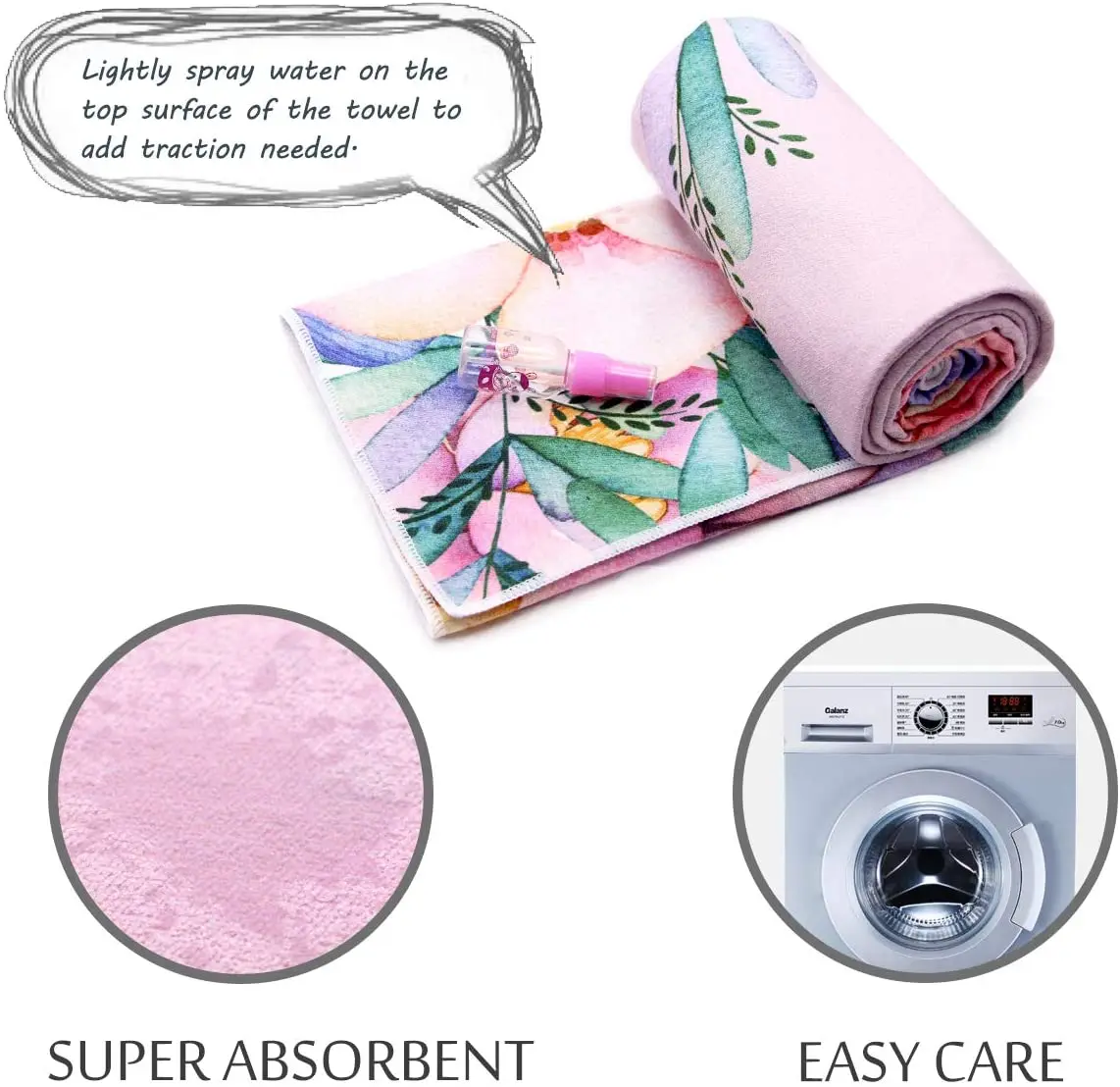 Sports Large Towel Silicone Microfiber Non Slip Hot Yoga Mat Towels Custom Logo Printed Soft Microfiber Rectangle Knitted 500pcs factory