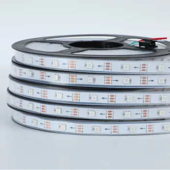 Addressable Led Strip Light DC5V WS2812 Smart 5050 Rgb IC 30/60/144Leds Magic Color Waterproof  Led Pixel Strip Light