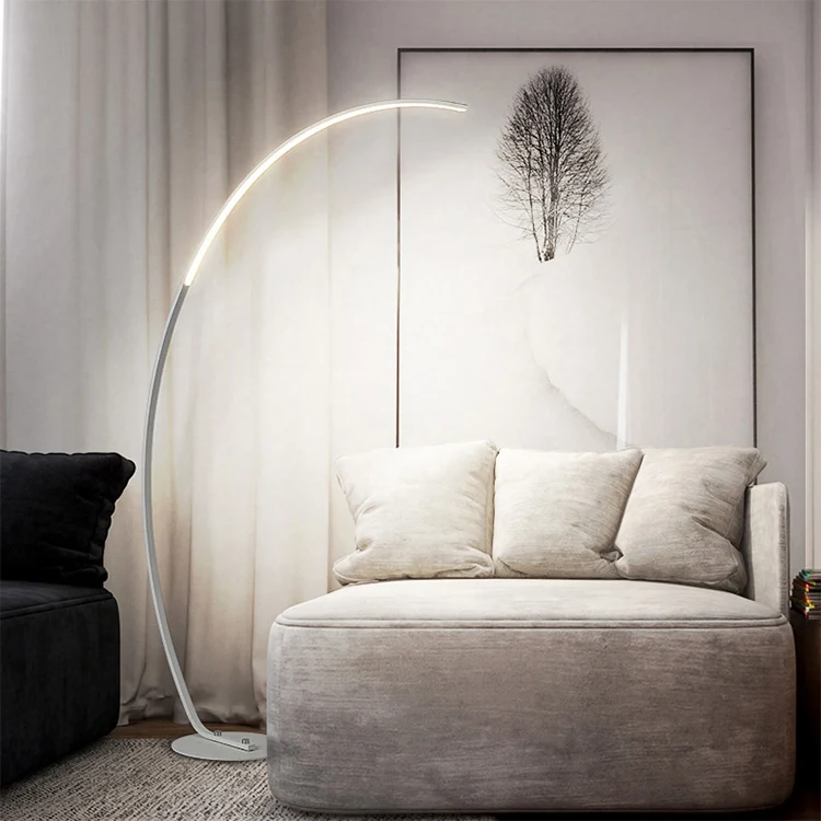 Современная Металлическая черная акриловая арочная Напольная Лампа для отеля