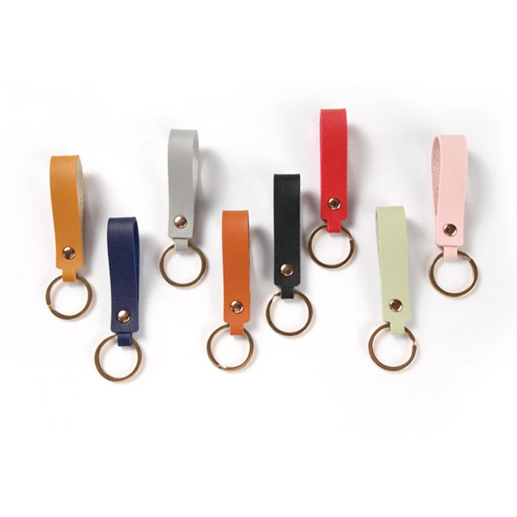 leather photo keychain blank