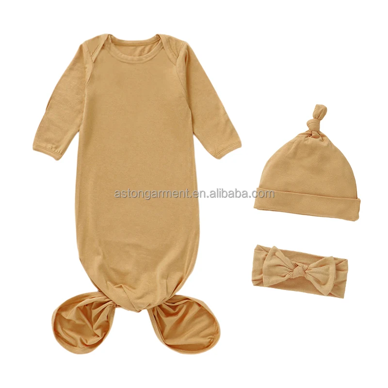 Wholesale Bamboo Fabric Newborn Baby Gift Set Baby Shower Gift Knotted