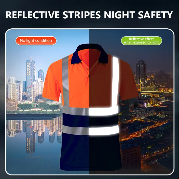 OEM Worker Uniform Overall Traffic Construction Reflective Safety Coverall High Visibility Shirt Pant Suit Hi Vis Work Workwear