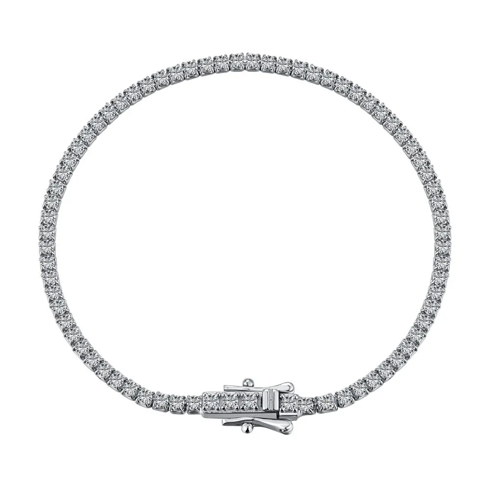 [韓国人気ジュエリー] BIJOU Tennis 2mm Chain Bracelet 엠주]BIJOU Tennis 2mm Chain Bracelet