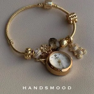 High Quality Vintage Women's Watch Exquisite Bracelet Watch Niche Luxury Cartoon Pendant Quartz Women's Watch Jewelry for Women
