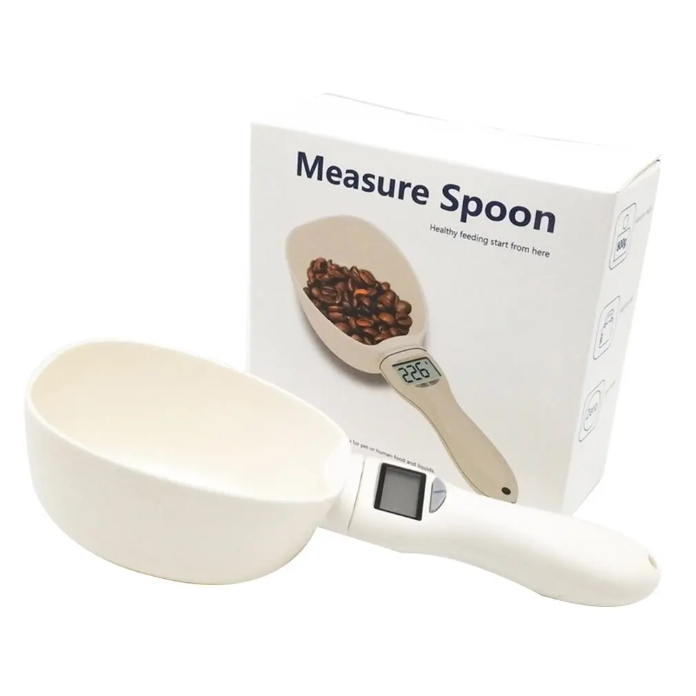 Pets Feeding Tools Food Scale Feeding Scoop for Dog Electronic Digital Display Cat Plastic Smart Measuring Spoon
