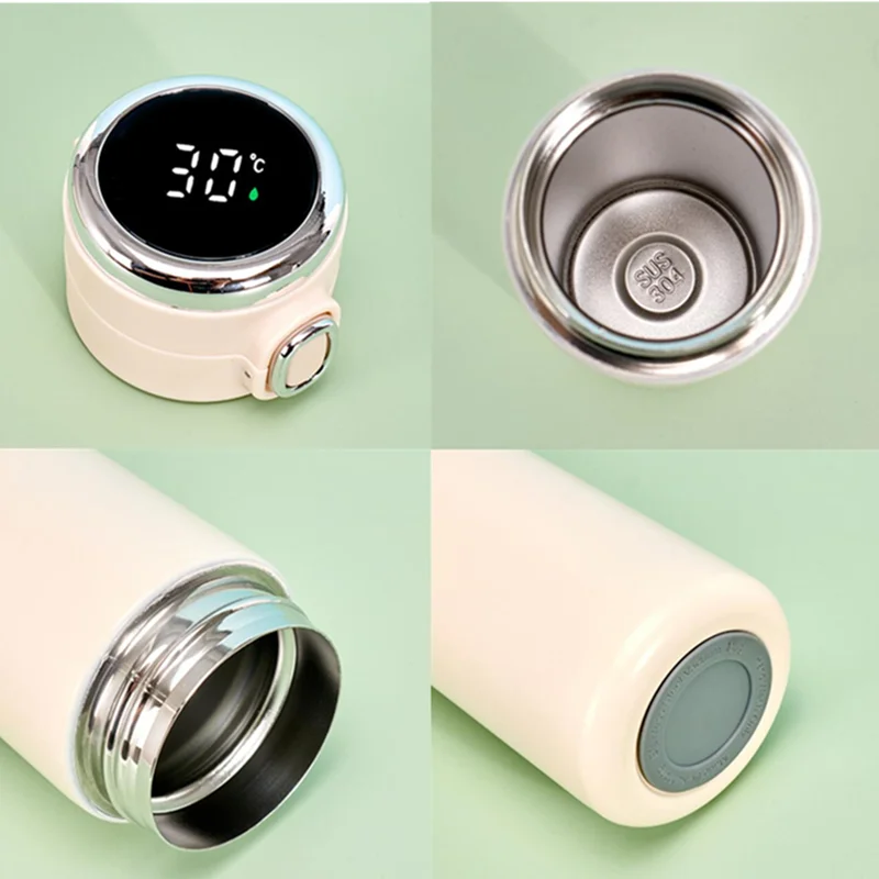 Custom Logo Vacuum 304 Stainless Steel Led Temperature Thermos Flask