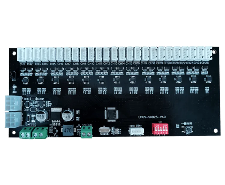 Контролна плоча за шкафчета, 25-канален контролер за тегло за умна автоматична машина за продажба на пакети, PCBA, категория на продукта