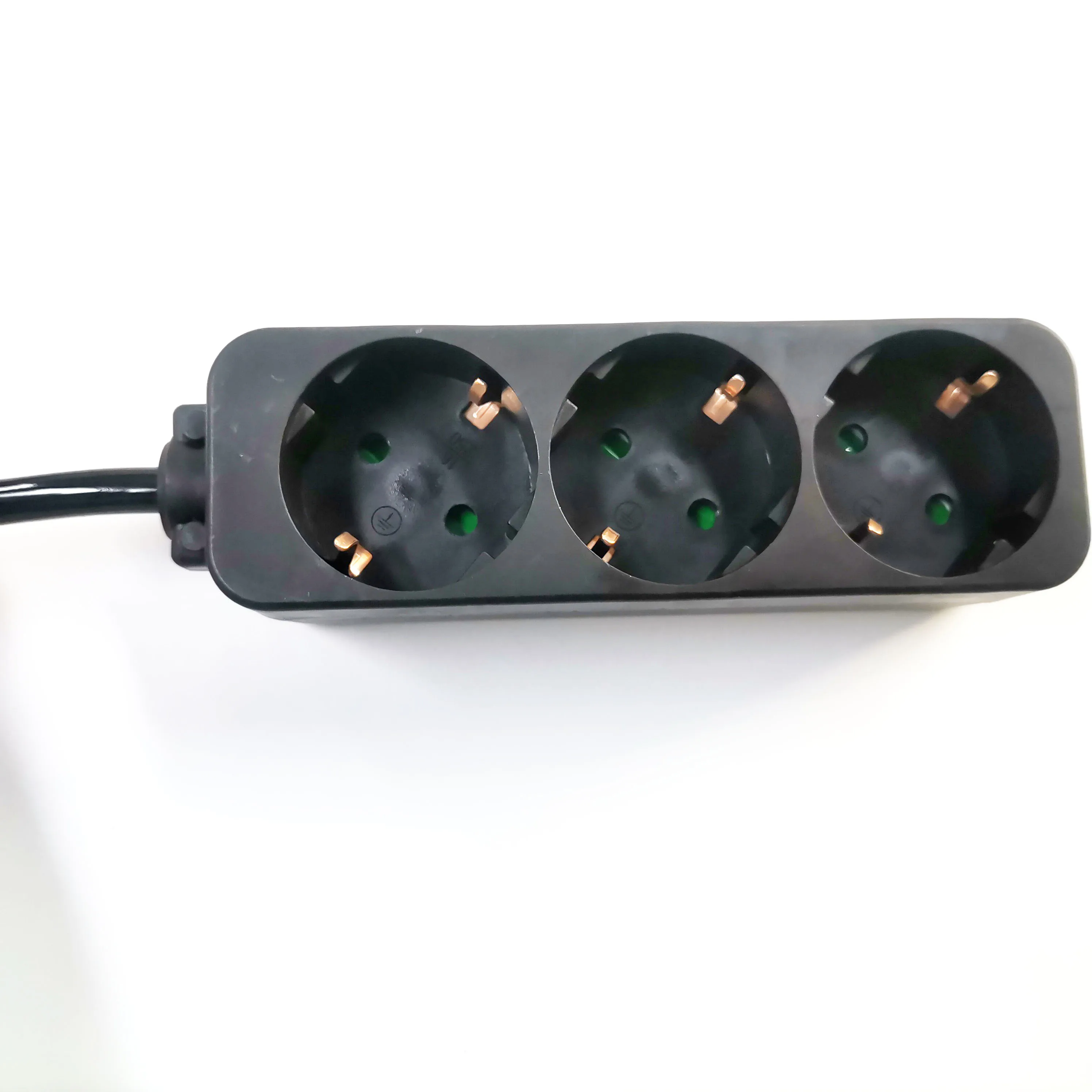 Power Strips Extension Cord 3 Outlets Pvc Cables EU Plug Power Cord China 220 Volt Surface Mount Power Strip 10 Ft Cord