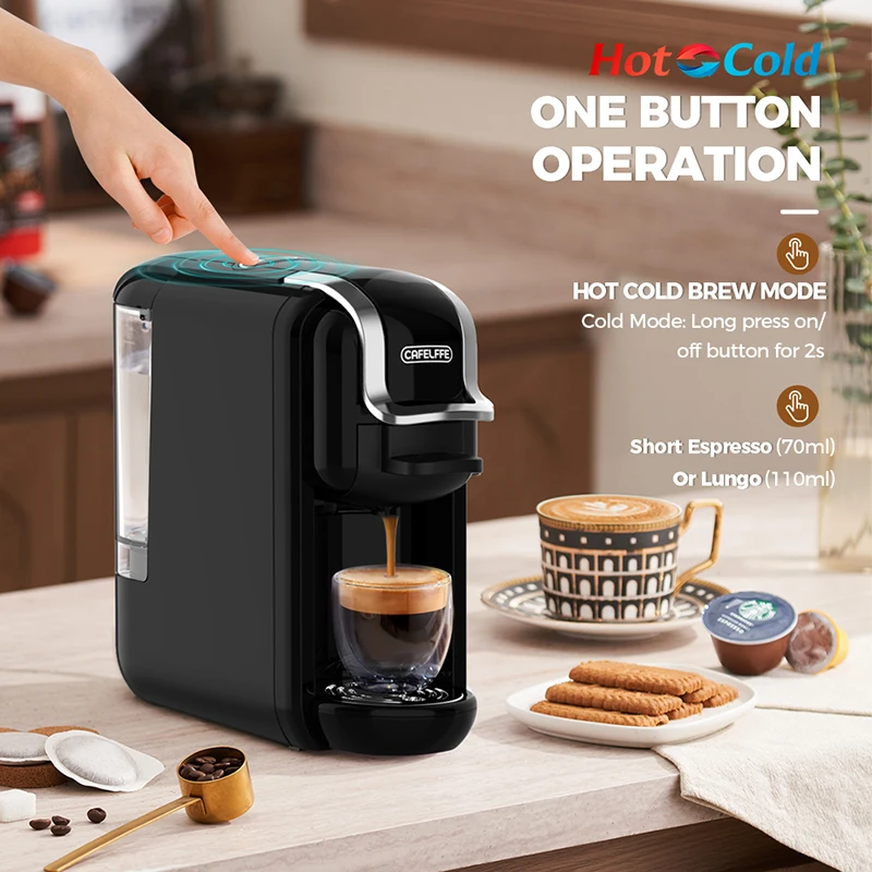 Cafelffe コーヒーメーカー 4 In 1 カプセル式 CAFELFFE 4 in 1 Coffee Maker - Modern & Efficient Brewing