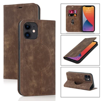 Wireless charging magnetic folding leather case mobile shell phone case for iphone Multiple models Cell Cover