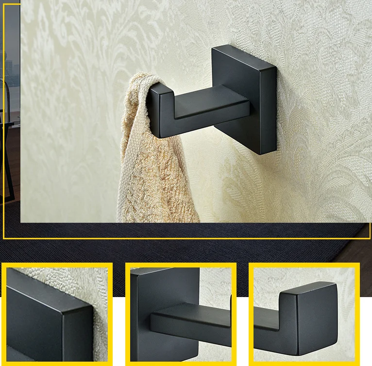 Perchero De Pared 5 Ganchos Dobles Negro P/toallas Y Otros | Cuotas Sin