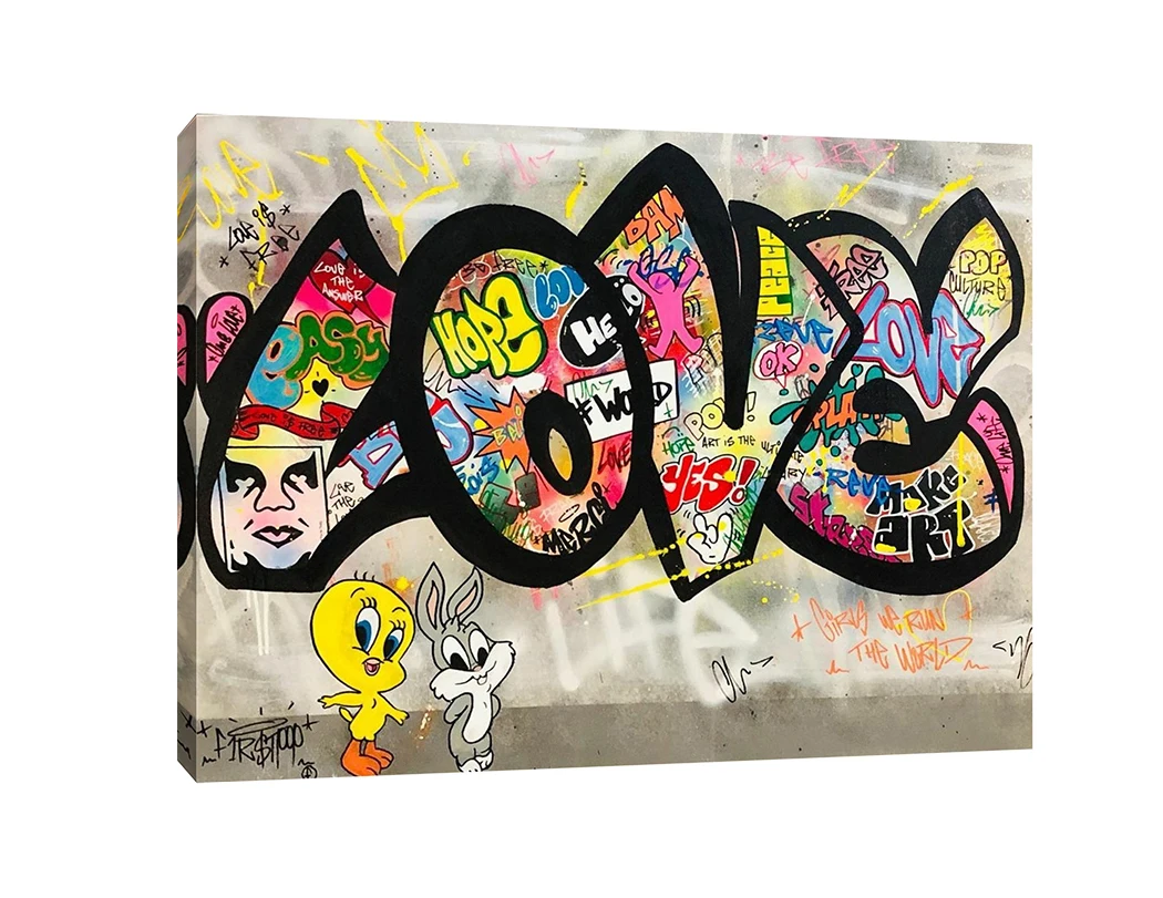 Love English Letters Graffiti Wall Pop Art Pictures Street Art Posters Canvas Painting For Living Room Home Decorationon Buy Canvas Painting Art Print Decor Painting Product On Alibaba Com