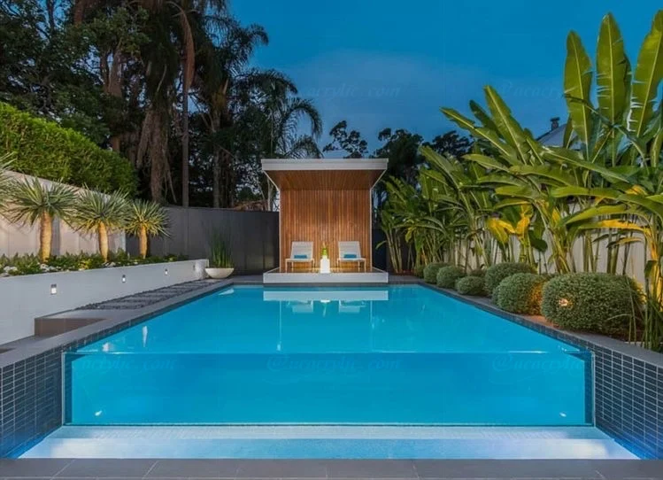 Acrylic Glass Sheet Endless Swimming Pool Outdoor Spa Swim Pool Rooftop