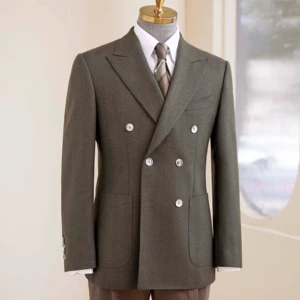 Haute Couture Men's 100% Wool Bespoke Wedding Suit 120-150 Super British Fabric High Quality Pant Coat Design Single Breasted