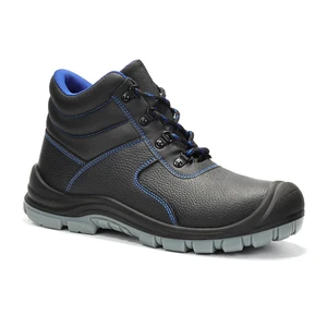 JIANKUN Unisex CE S1 SR FO Mid Cut Steel Toe Split Cow Leather Anti-Slip/Puncture Breathable Mesh Casual Safety Shoes Winter