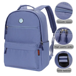 For OMASKA 17 Inch Men's Laptop Backpack Wholesale Waterproof School Bag for Teenagers with Polyester Lining Zipper Closure