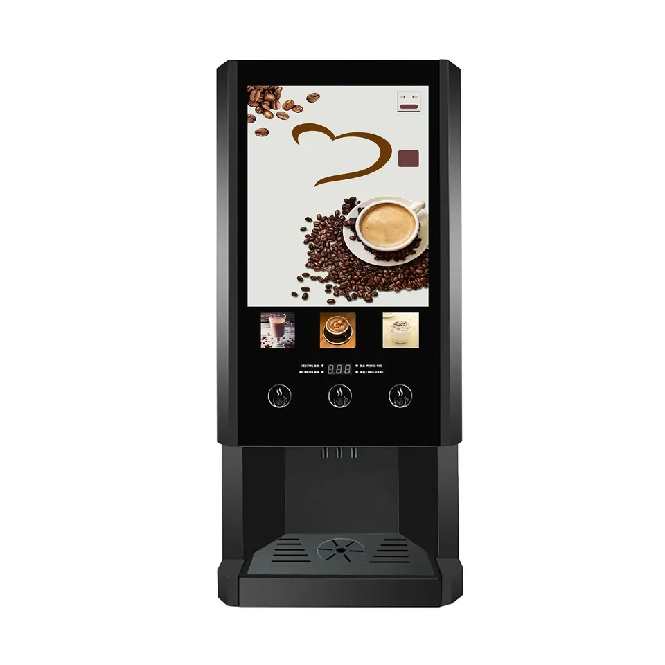 Автоматический автомат для кофе и чая с 3 горячими вкусами бизнеса