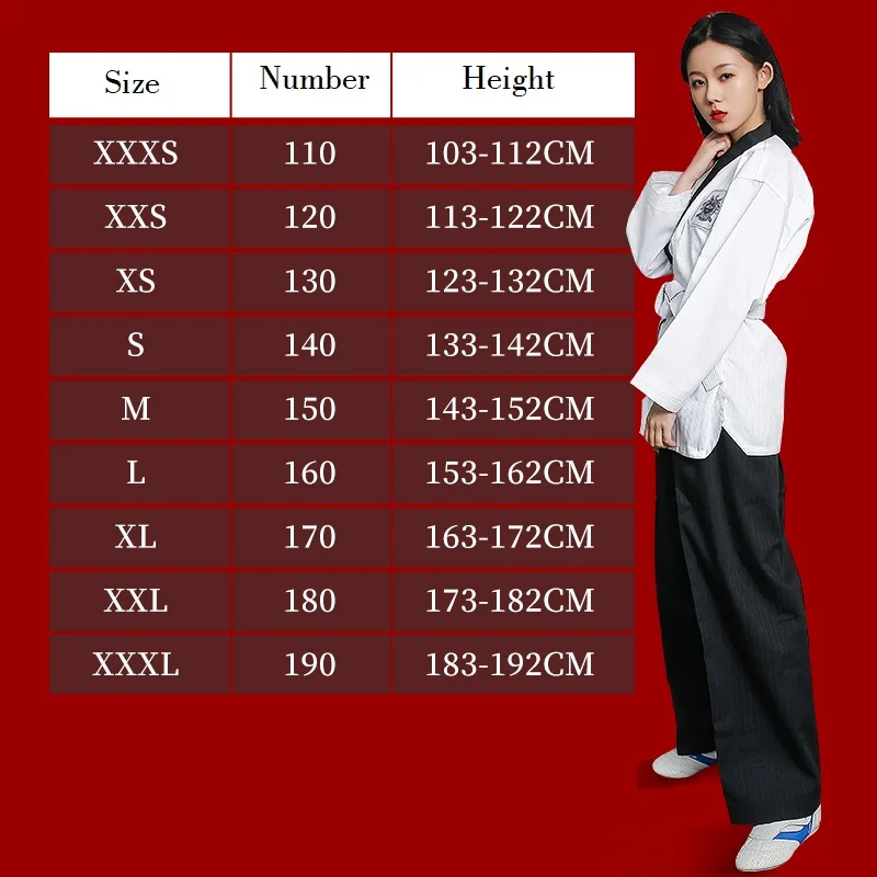 Plus Size Martial Arts Wear Taekwondo Uniform Dobok With Custom Logo Embroidery Buy Uniforme