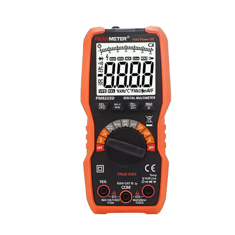 Peakmeter Pm8225d Auto Range Digital Multimeter Rel Vfd Measurement