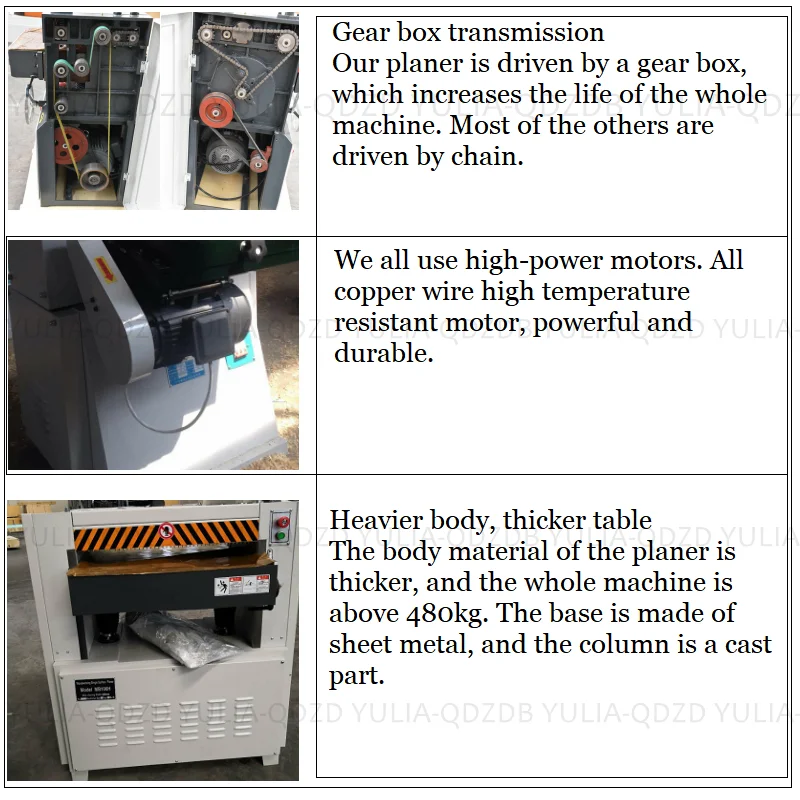 Solid wood woodwork machinery surface Jointer Machine planner Wood Planer thicknesser