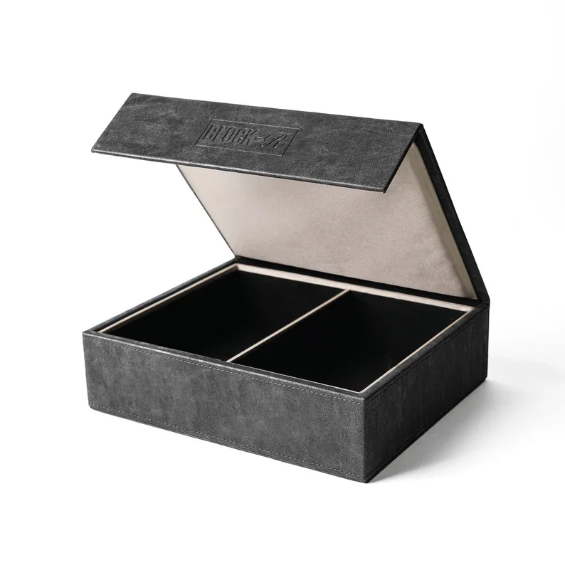 New Arrival 2 Slots RFID Blocking Box Car Key Signal Block Box Anti Theft Faraday Box with Pouch Bag
