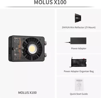 ZHIYUN Molus X100 100W COB LED Light Photography Lighting Outdoor Photo/Video Shooting Handheld Portable Pocket Light detail image