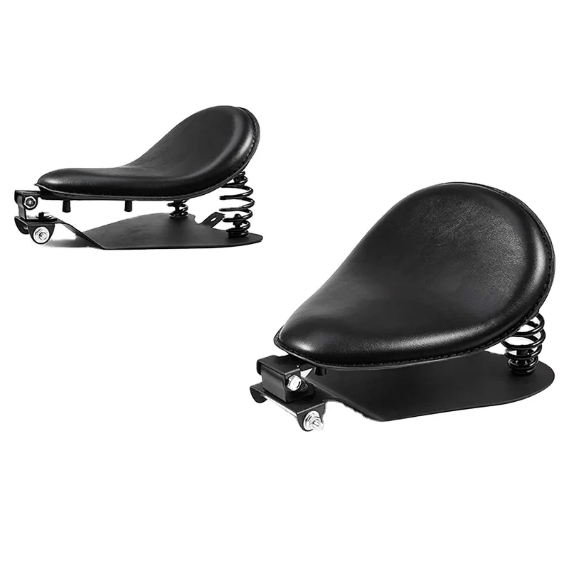 High quality Synthetic Leather Motorcycle Solo Seat With Spring For Harley