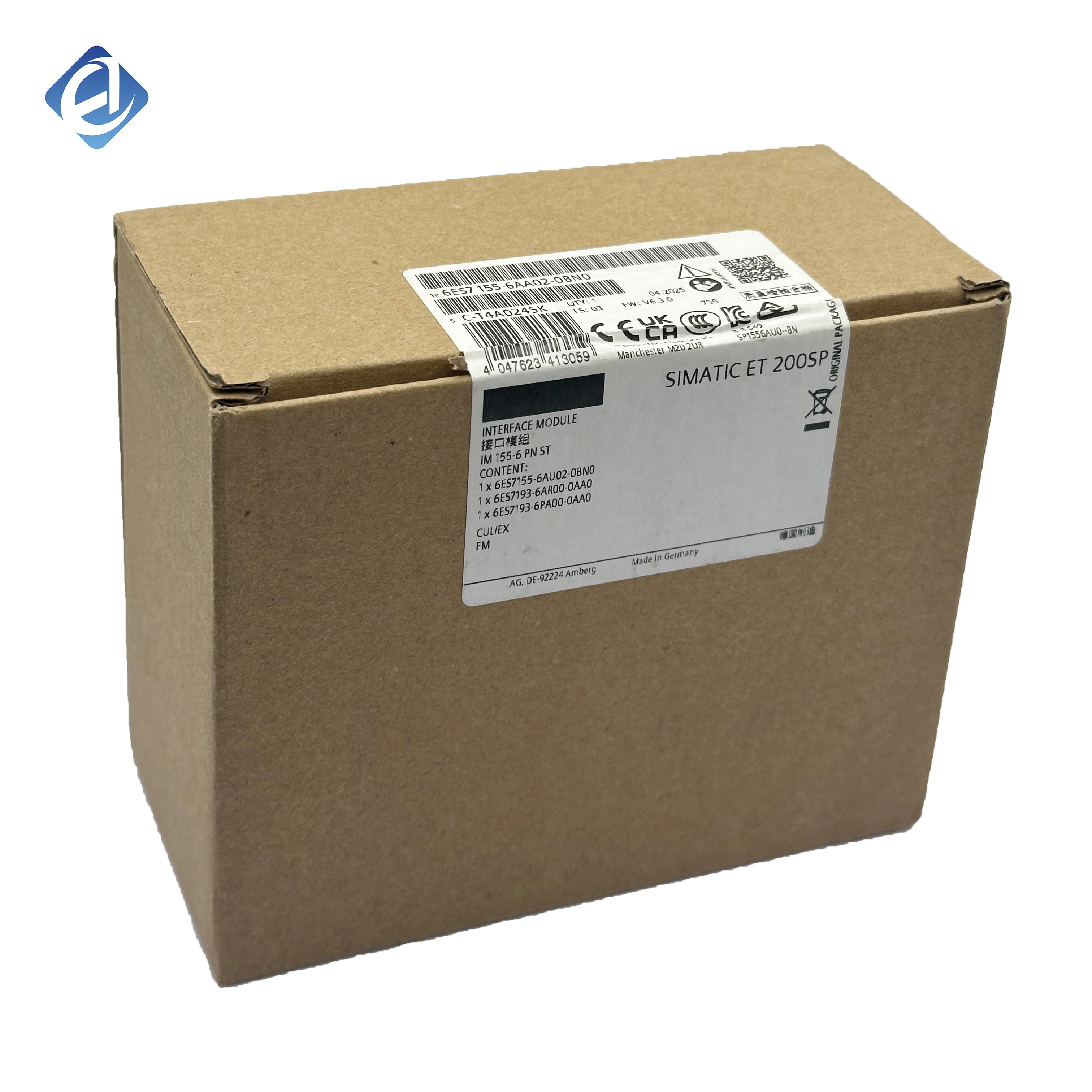 Original 6ES7 155-6AA02-0BN0 PLC Analog Input Interface Module 1 I/O 110V Operating Voltage for Electronic Equipment RS485