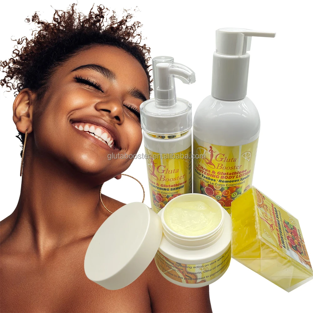 glutathion eclaircissant Gluta Booster Skin Care Set Glutathione + Collagen Concentrated Face