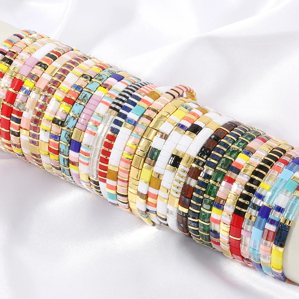 Tila Bracelet - Bohemian Stretchy Miyuki Bead Bracelet For Women & Girls (Inner Diameter ~6cm)