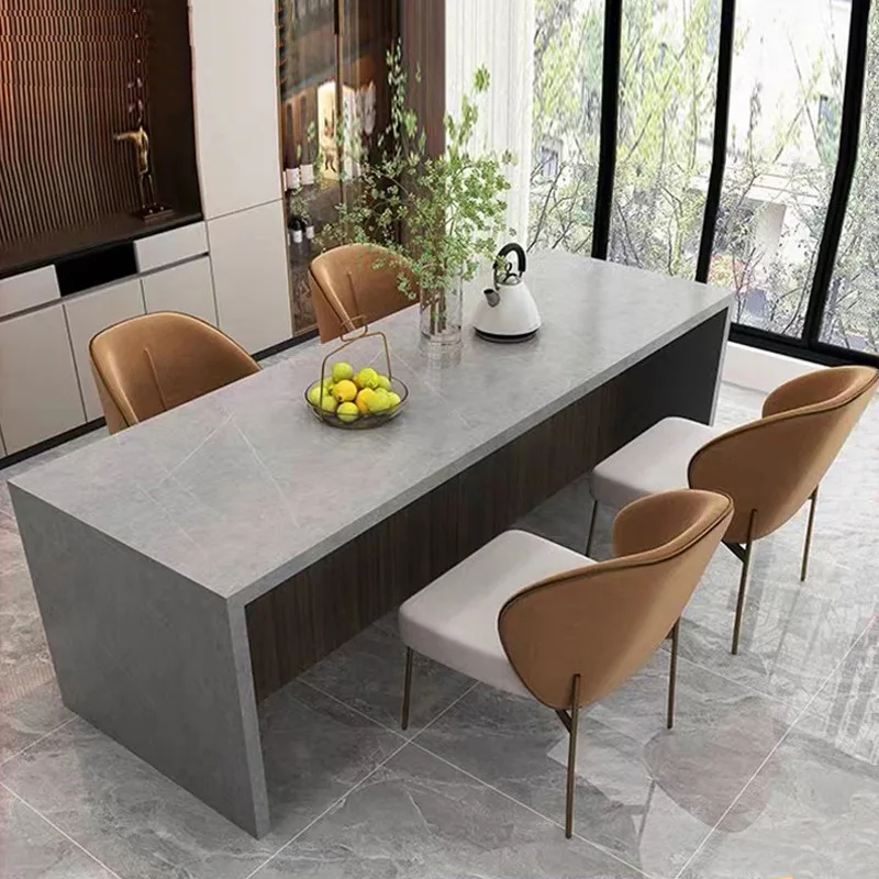 product ydstone light mobile dining table storage integrated kitchen cabinet sintered stone kitchen island counter top-13