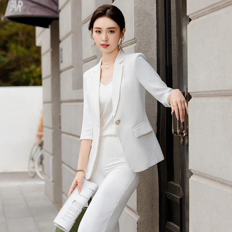 Women Suits Office Formal Set Fashion Casual Business Suits for Women Long  Sleeve Pants and Blazer Set Women's Blazer Suit