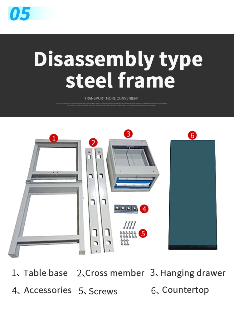 Hot Selling New Design Garage Storage Workbench for Workshop Steel Workbench Metal Cabinets manufacture