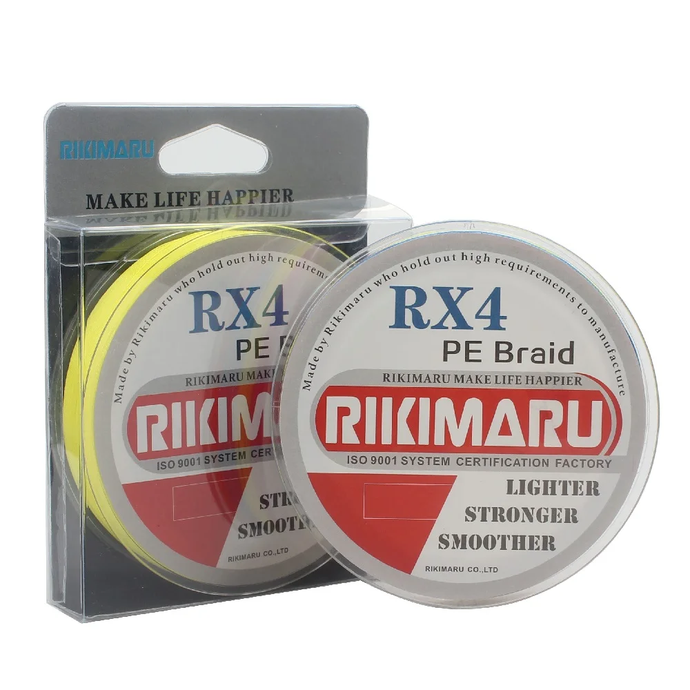 4-180LB RIKIMARU Braided Fishing Line Abrasion Resistant Superline Zero Stretch&Low Memory Extra Thin Diameter 327-1094 Yds 