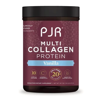 Private Label 20g Multi Collagen Protein Powder With Vitmain C Supports Healthy Hair Skin Nails Joints & Gut