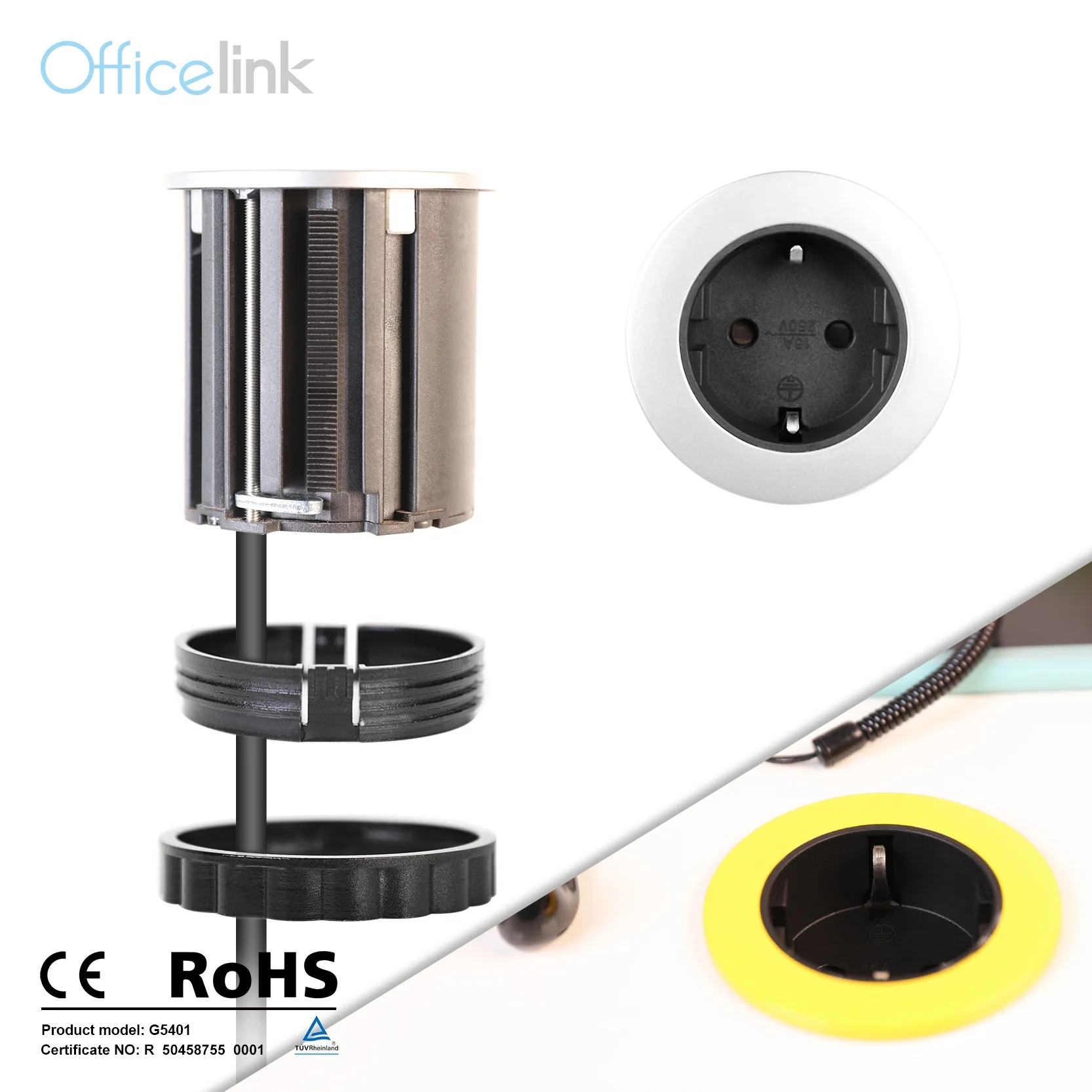 Mini Socket Power Grommet with Europe Outlet