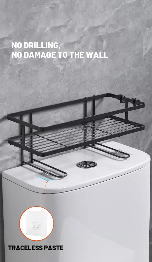 Height Increase Model Multifunctional Iron Art Storage Rack Bathroom Placement Clip Toilet Shelf