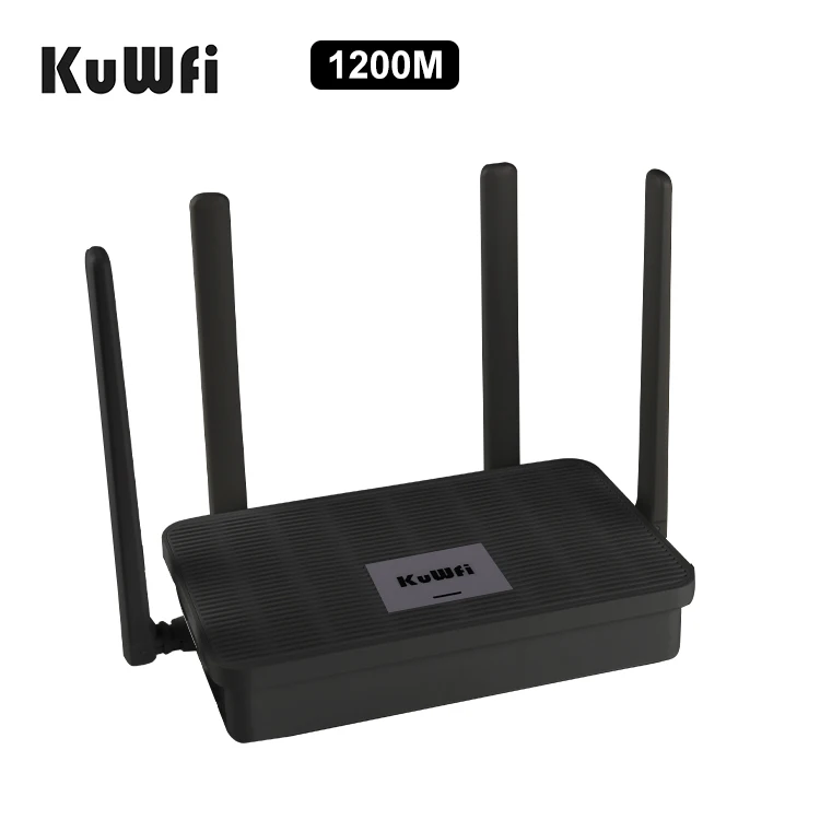 oem KuWFi 1200Mbps high speed wireless router gigabit port 64users low ...