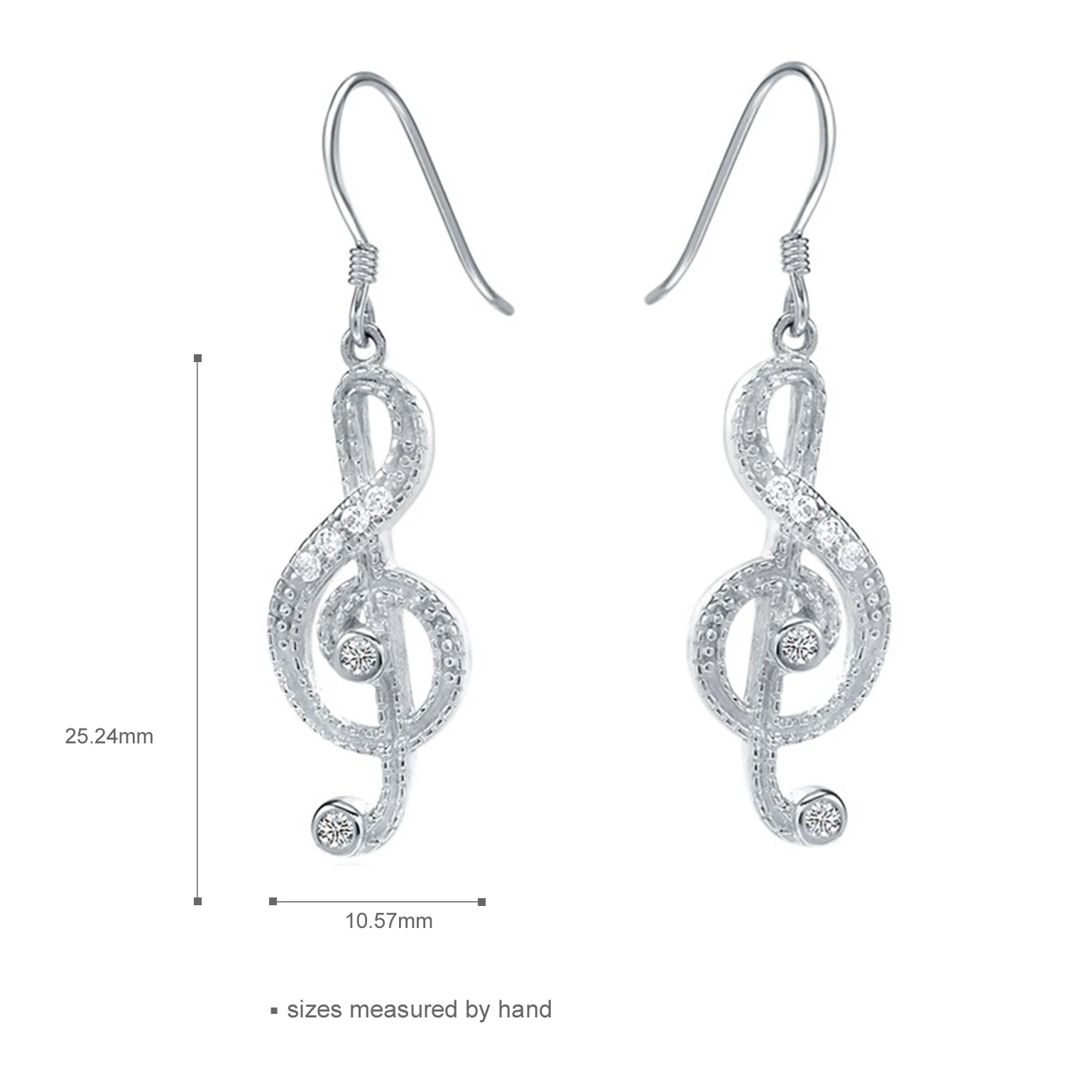 New Design Style 925 Sterling Silver Phonetic Symbols Pendant Bling CZ Women Long Drop Earrings Jewe(图4)